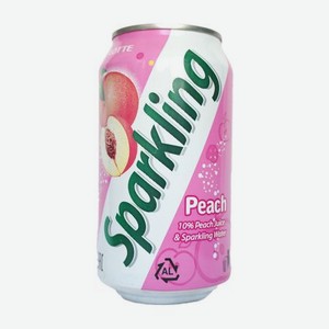 Напиток газированный Lotte Sparkling с соком персика, 355 мл