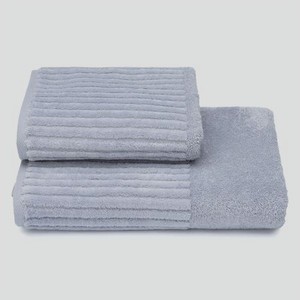 Махровое полотенце Cleanelly Basic Cascata светло-серое 50х90 см