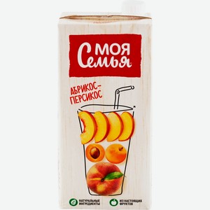Напиток сокосодержащий МОЯ СЕМЬЯ Яблоко-персик-абрикос, Россия, 1.93 L