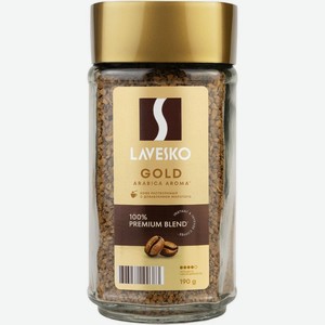 Кофе растворимый Lavesko Gold с добавлением молотого 190г
