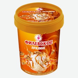 Мороженое ФИЛЕВСКИЙ Пралине орех-карамель, 550г