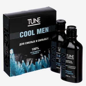 Подарочный набор мужской TUNE MEN Питание и увлажнение:Гель д/душа 3в1,290мл+Шампунь д/волос,290мл