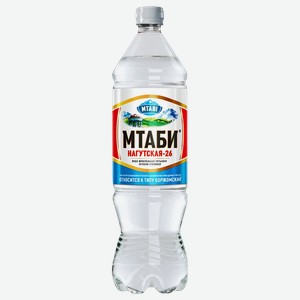 Вода минеральная МТАБИ, Лечебно-столовая, газированная, 1,25л