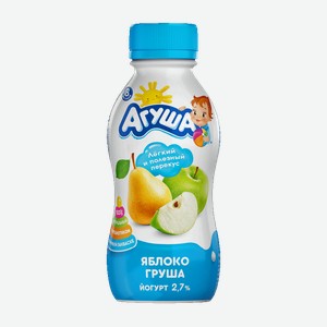 Йогурт АГУША Яблоко-груша 2,7%, 180г