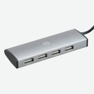 Разветвитель USB HUB-4U2.0-UC-DS Серебряный Digma