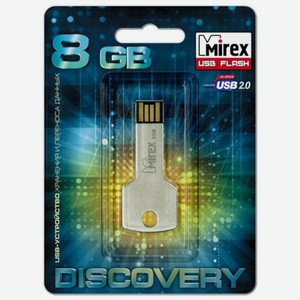 Флешка Corner Key USB 2.0 13600-DVRCOK08 8Gb Серебристая Mirex