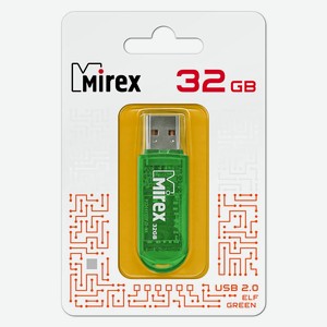 Флешка Elf USB 2.0 13600-FMUGRE32 32Gb Зеленая Mirex