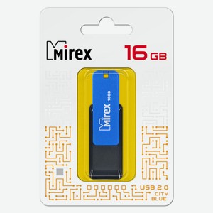 Флешка City USB 2.0 13600-FMUCIB16 16Gb Синяя Mirex