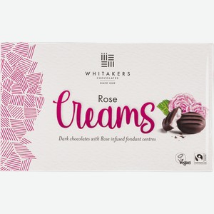 Конфеты в темном шоколаде Уитакерс крем с ароматом розы Уитакерс кор, 150 г