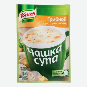 Чашка супа КНОРР, Грибной с сухариками, 15,5г