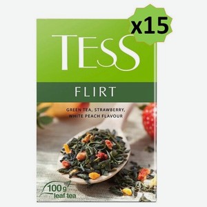 Чай зеленый листовой Tess Flirt Тесс Флирт, 100 г х 15 шт