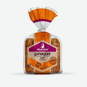 Хлеб Хлебокомбинат Пролетарец Дарницкий в нарезке, половина, 350 г, пакет