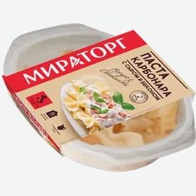 Паста  Мираторг  краб с сыром и беконом 260г