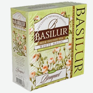 Чай зеленый BASILUR, белое Волшебство Молочный улун, 100 пакетиков