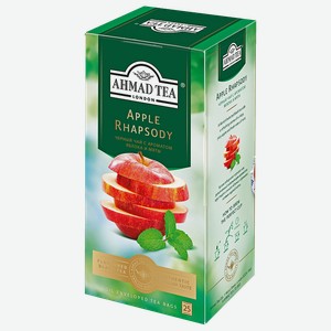 Чай AHMAD TEA чёрный яблоко/мята, 25пакетиков