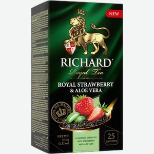 Чай Richard Royal Strawberry & Aloe Vera зеленый, 25пакет