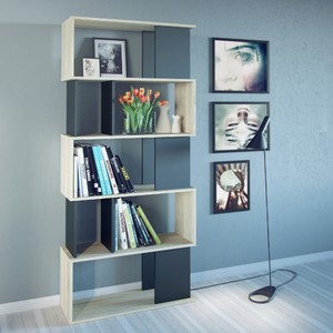 Lazurit Стеллаж книжный Maze Светлое дерево 295 мм 800 мм 1735 мм в ...