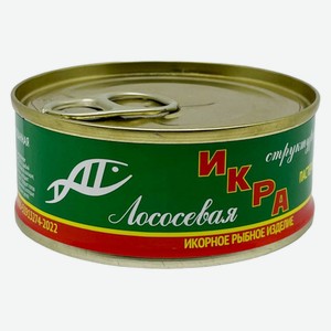 Икра лососевая зернистая структурированная 95г ж/б в магазине Пятёрочка ...
