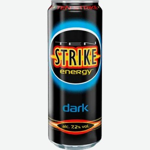 Напиток с/а Ten Strike Dark 0,45л 7,2%