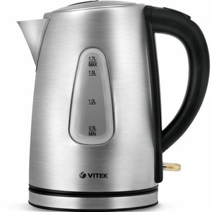 Чайник электрический Vitek VT-7007, 2200Вт, серебристый