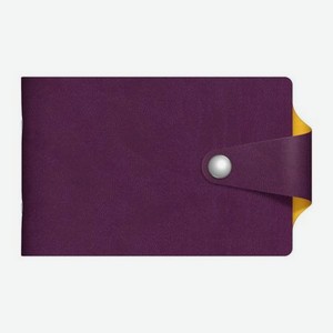 Визитница Hatber 12 карманов Vivella Bicolour фиолетовый/желтый