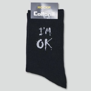 Длинные носки Collonil  I M OK  чёрные (33001)