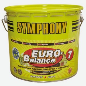 Краска водоэмульсионная Симфония euro-balance 7 база с 2.7л матовая