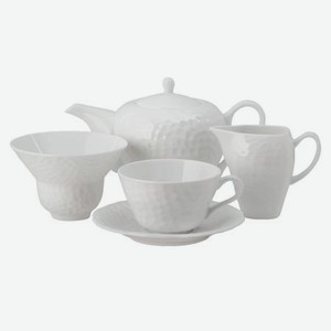 Набор посуды Топ арт студио Гармония Чайный сервиз 15 предметов, белый LD1365-TA (LD1365-TA)