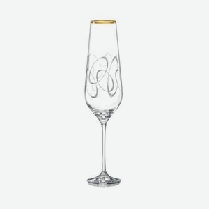Набор бокалов Crystalex Санд для шампанского 200 мл золото 6 шт