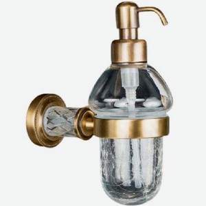 Дозатор для жидкого мыла Boheme Murano Cristal бронзовый 8,5х14х19 см