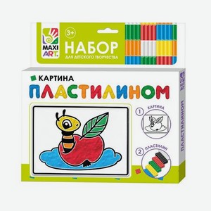 Картина пластилином Maxi Art Яблочко 10х15 см