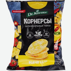 Чипсы кукурузно-рисовые Dr. Korner Начо сыр, цельнозерновые, 50 г