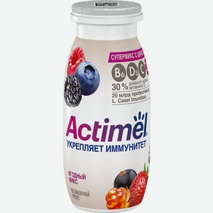 Напиток кисломолочный Actimel Ягодный микс с цинком 1.5%, 95 г