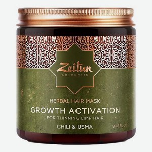 Разогревающая фито-маска для густоты волос с экстрактом перца Herbal Hair Mask 250мл