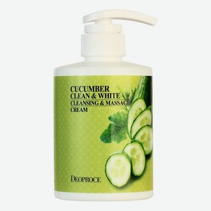 Очищающий крем для тела массажный с экстрактом огурца Cucumber Clean & White Cleansing & Massage Cream 450мл