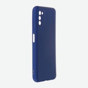 Чехол DF для Samsung Galaxy A03s с микрофиброй Silicone Blue sOriginal-26