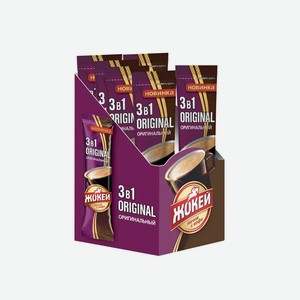Напиток кофейный Жокей Оригинальный 3 в 1 растворимый 12 г x 10 шт.