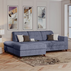 Lazurit Модульный левый диван Доминика Синий 1 мм 1 мм 1 мм