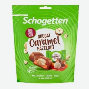 Конфеты Schogetten с фундуком и карамелью (Nougat Caramel Hazelnut) 116гр