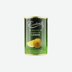 Оливки Excelencia зеленые с лимоном 280 г