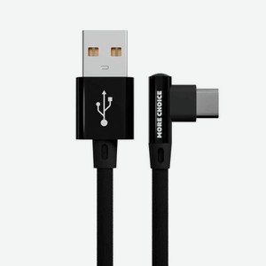 Дата-кабель More choice K27a Black USB 2.1A для Type-C нейлон 1м