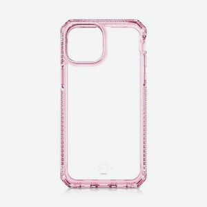 Чехол-накладка антибактериальный ITSKINS HYBRID CLEAR для iPhone 13 (6.1 ), св.розовый/прозрачный