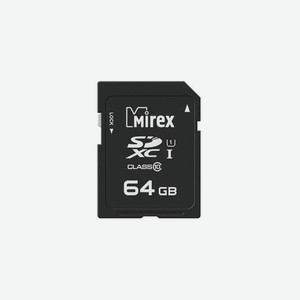 Карта памяти SD 64GB Mirex SDXC Class 10 UHS-I (13611-SD10CD64)