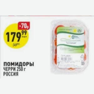 Помидоры ЧЕРРИ 250 г РОССИЯ в магазине Аникс