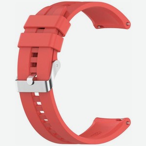 Ремешок Red Line для часов универсальный силиконовый рельефный, 22 mm, красный