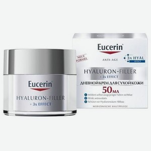 Крем Eucerin Hyaluron-Filler для дневного ухода за сухой, чувствительной кожей, SPF 15, 50 мл