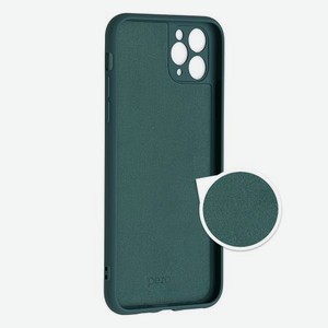 Чехол клип-кейс PERO LIQUID SILICONE для Apple iPhone 13 Pro темно-зеленый