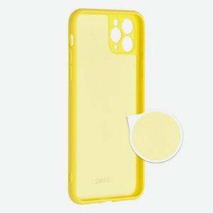 Чехол клип-кейс PERO LIQUID SILICONE для Apple iPhone 13 Pro Max желтый