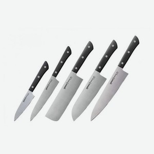 Набор из пяти ножей Samura Harakiri (11, 23, 45, 85, 95), корроз.-стойкая сталь, ABS пластик