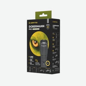 Фонарь светодиодный Armytek Dobermann Pro Magnet USB, 1400 лм, теплый свет, аккумулятор